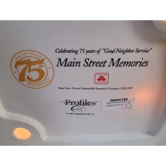 Department 56 Main Street Memories State Farm 75 Anniversary Village House - Picture 6 of 9